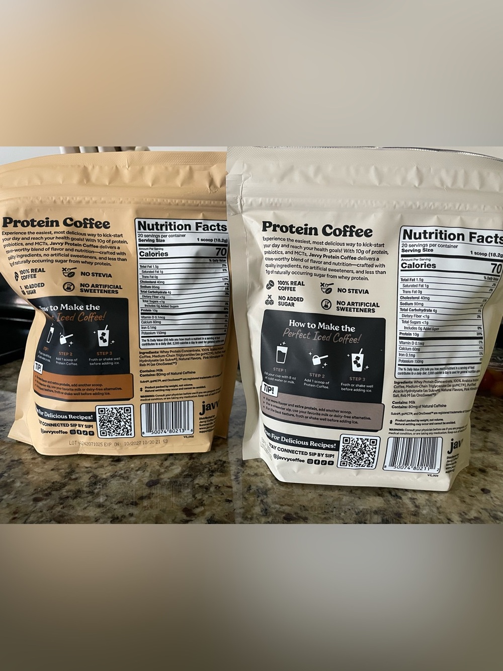 Javvy Protein Coffee - White Chocolate Mocha & Salted Caramel (Pair) - Picture 2 of 4
